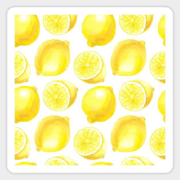 Lemons pattern design Sticker by katerinamk